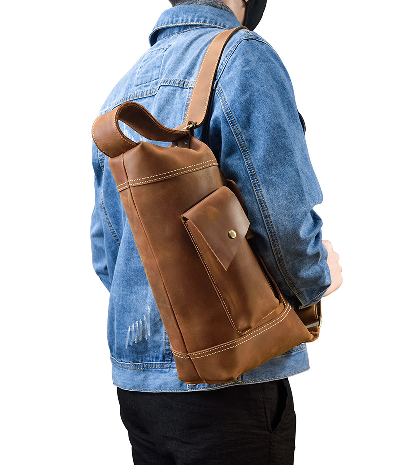 Jeremiah Chest Strap Bag Genuine Leather