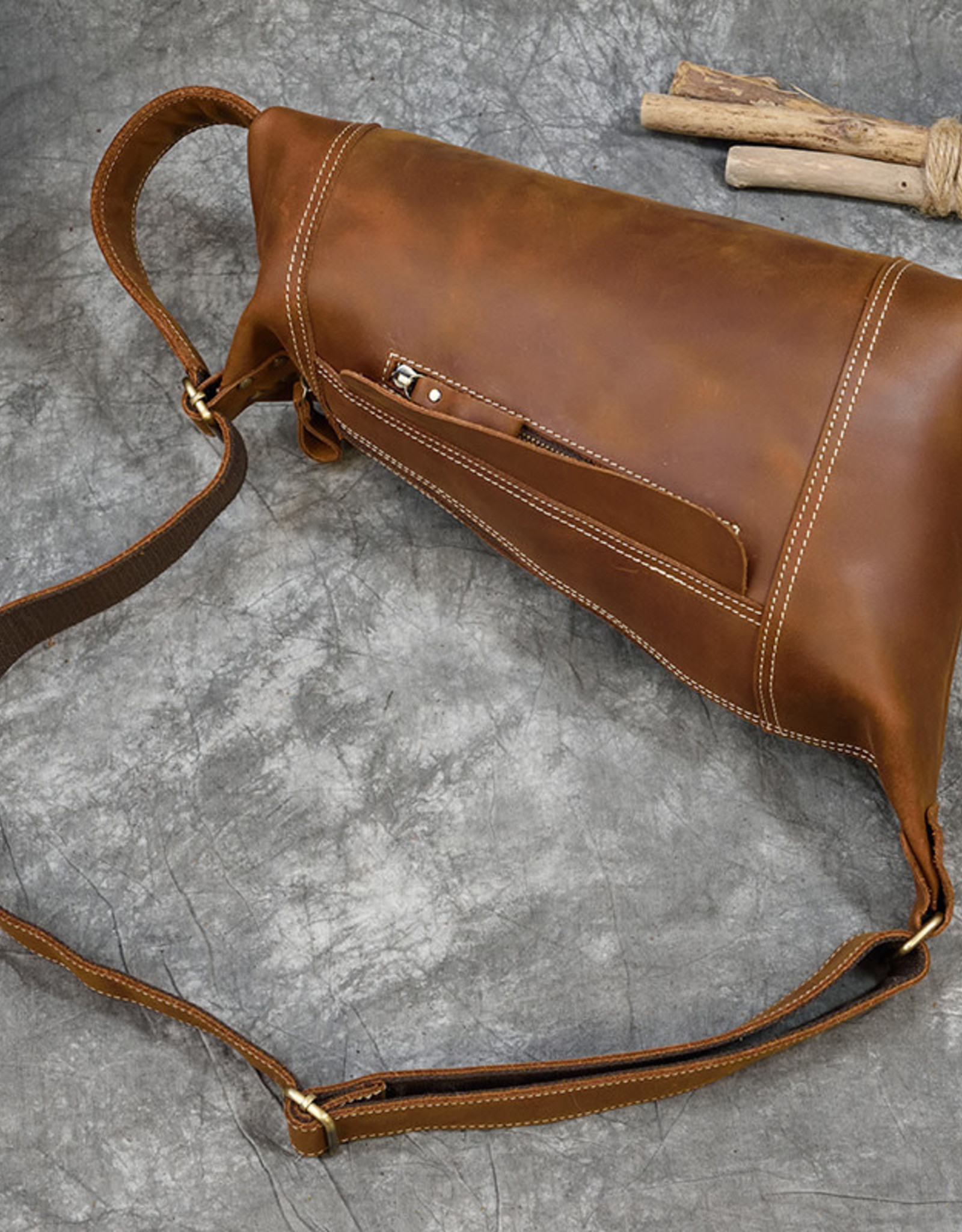 Jeremiah Chest Strap Bag Genuine Leather