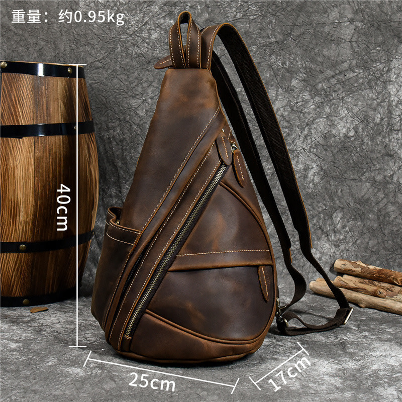Angel Chest Strap Bag Genuine Leather