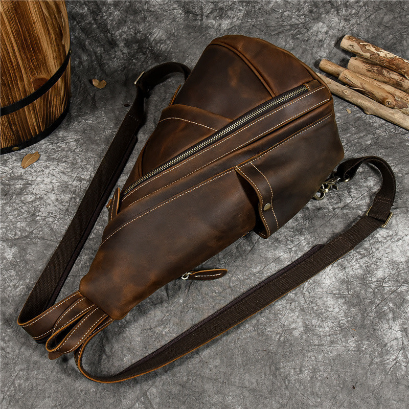 Angel Chest Strap Bag Genuine Leather