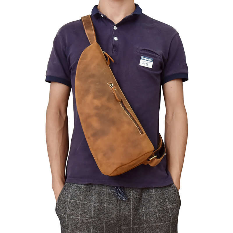 Roman Chest Strap Bag Genuine Leather
