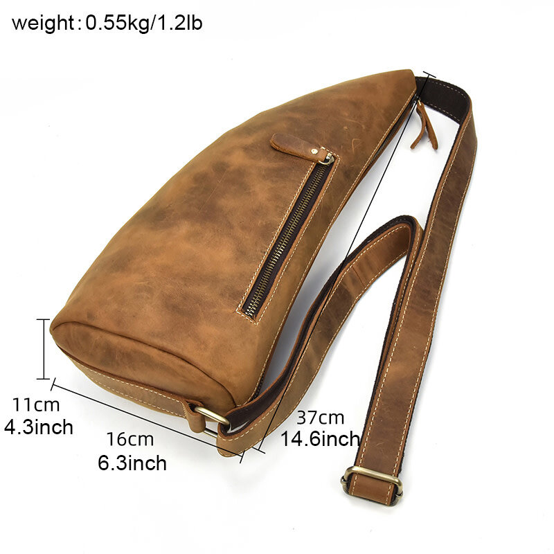 Roman Chest Strap Bag Genuine Leather
