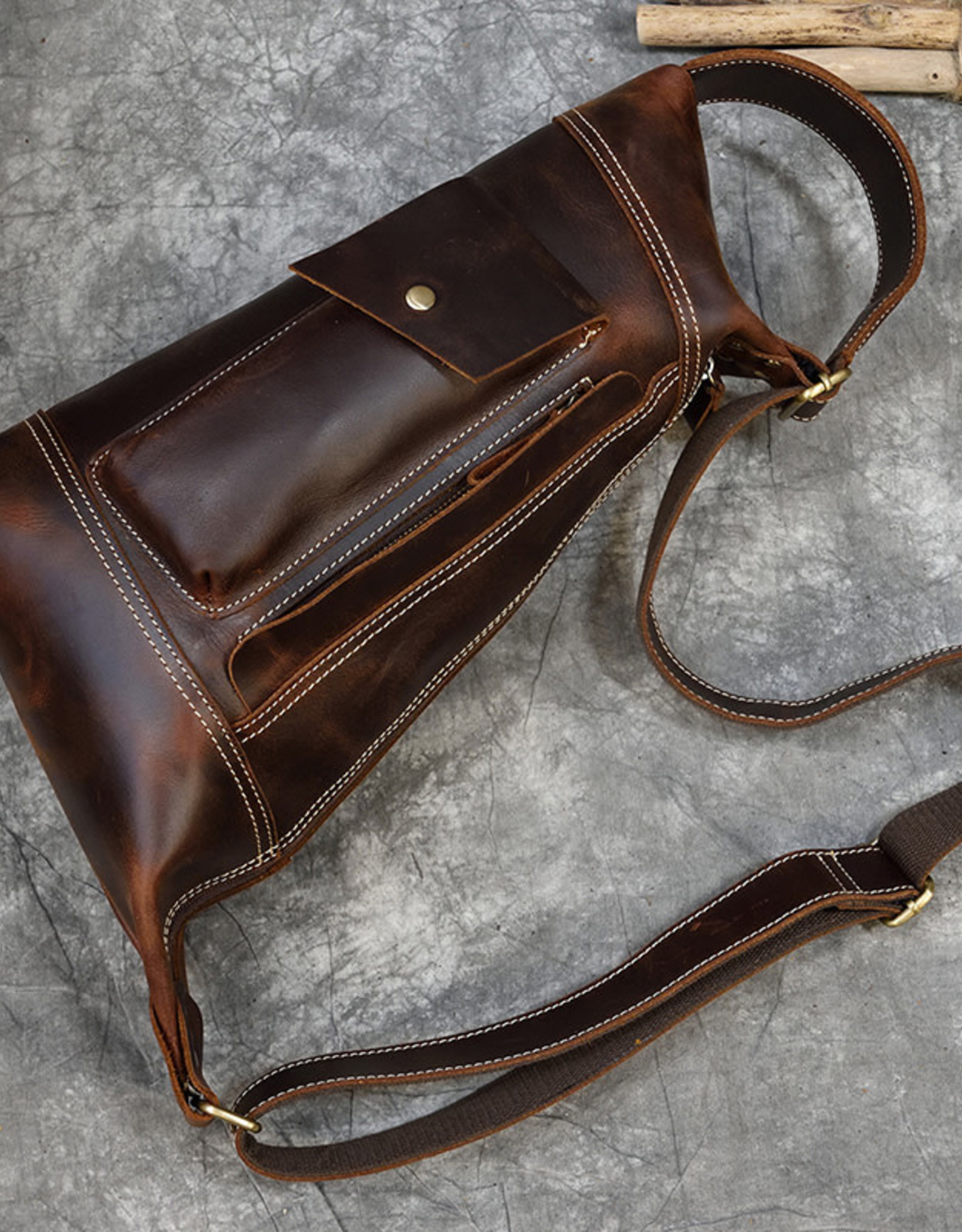 Connor Chest Strap Bag Genuine Leather