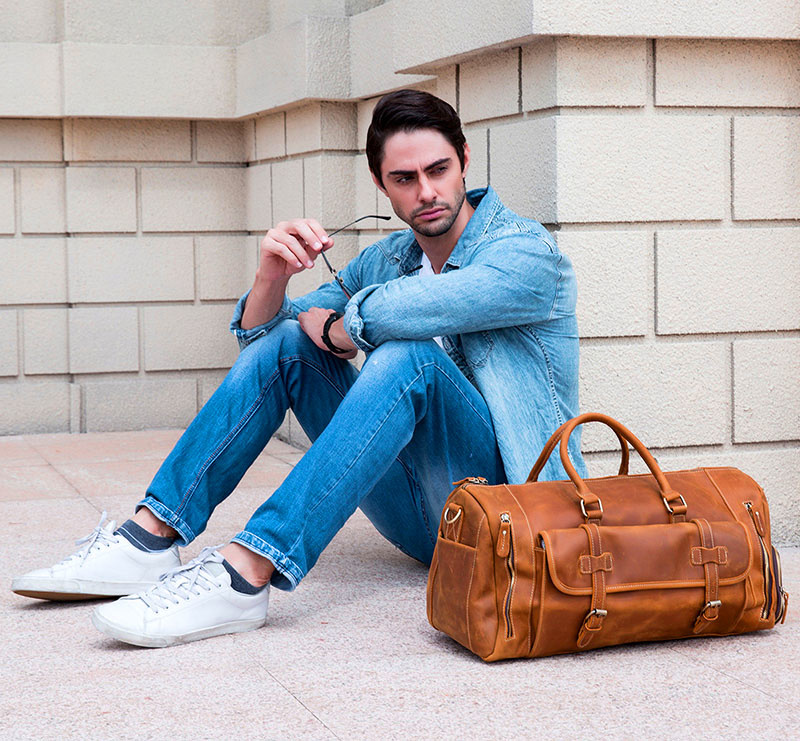 Ian Travel Luggage Bag Genuine Leather