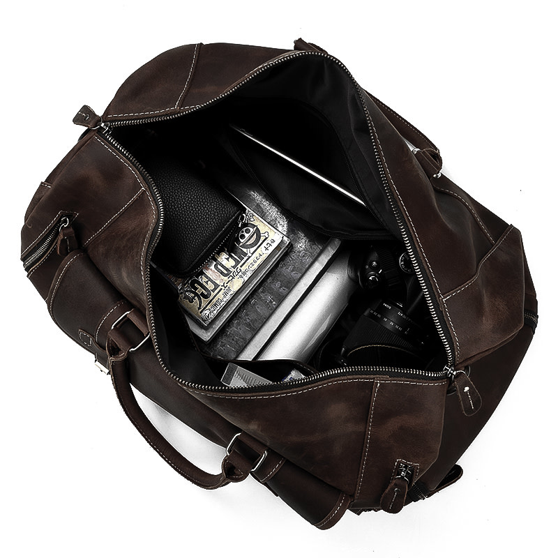 Carson Travel Luggage Bag Genuine Leather