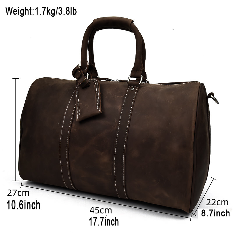 Jaxson Travel Luggage Bag Genuine Leather