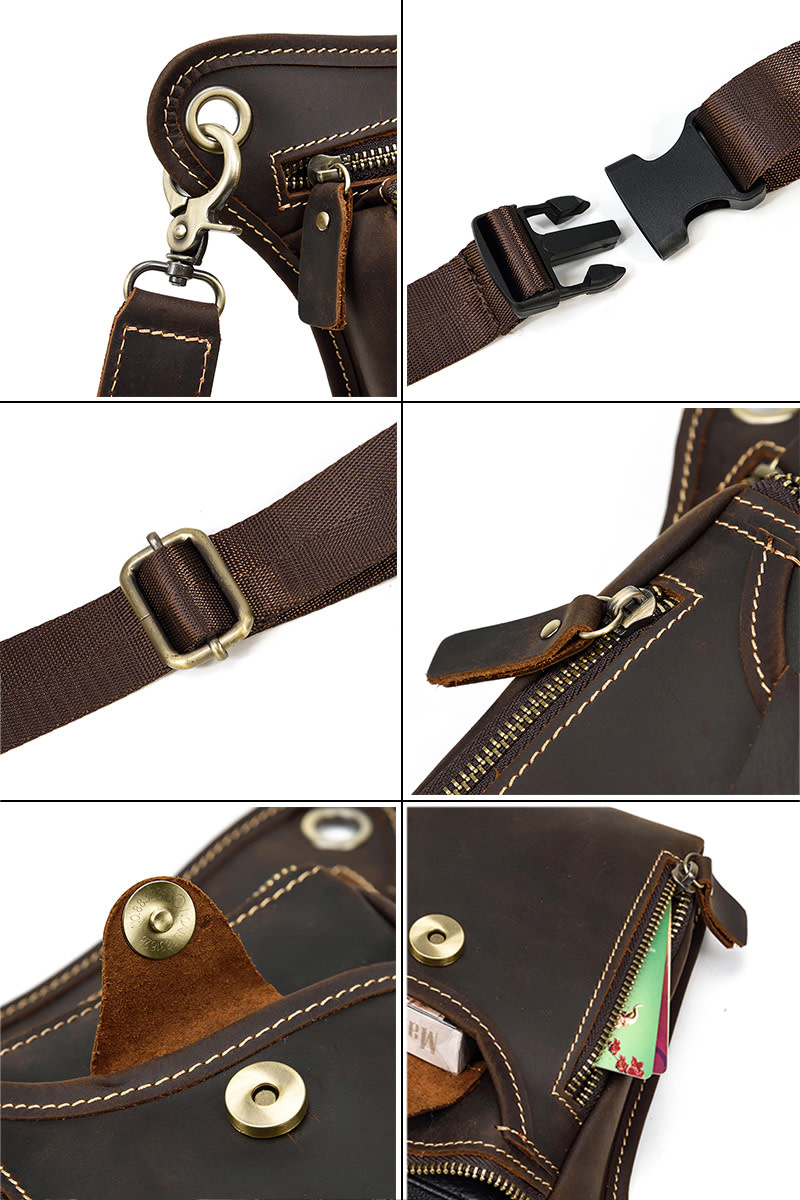 Leonardo Waist & Shoulder Bag Genuine Leather