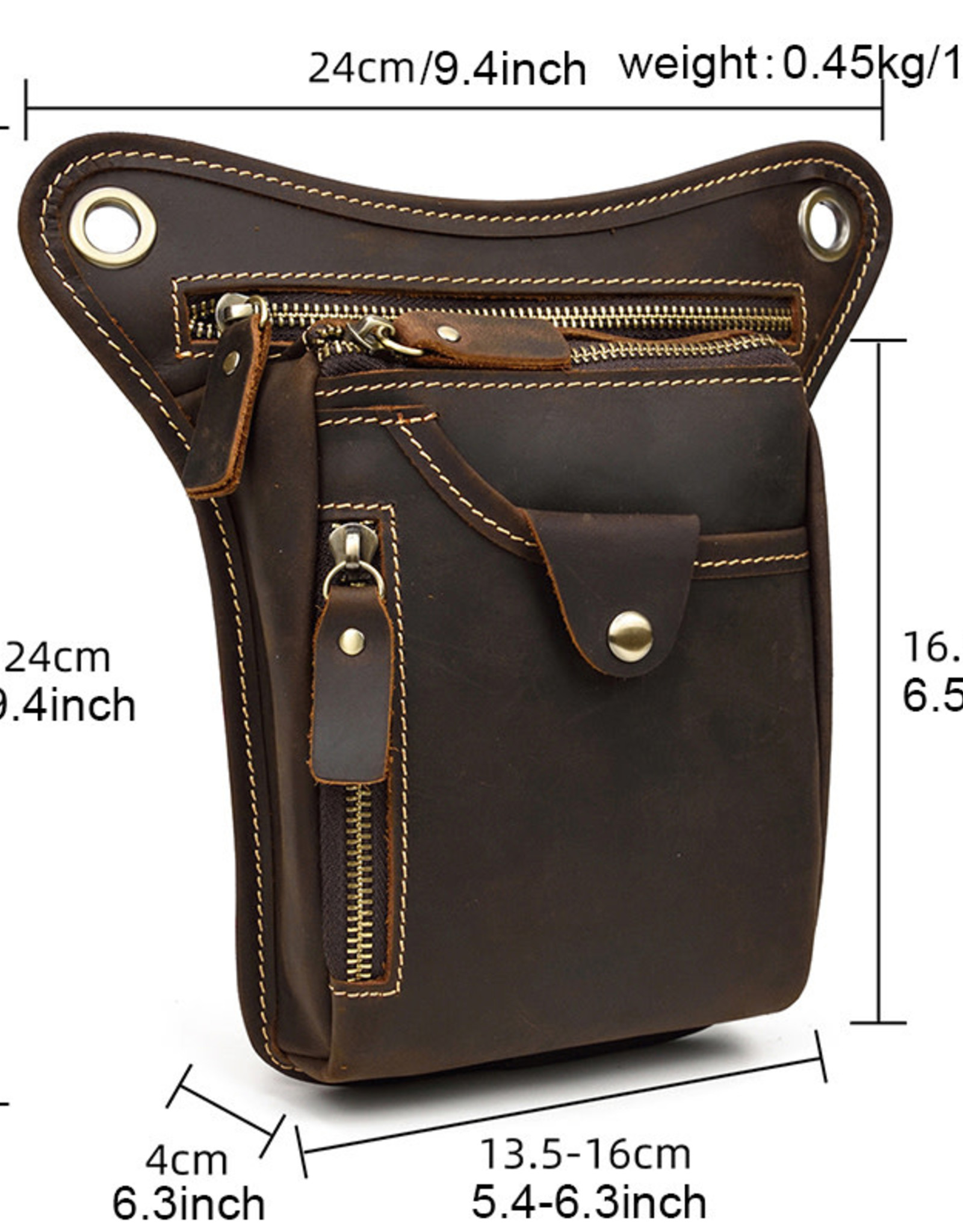 Leonardo Waist & Shoulder Bag Genuine Leather