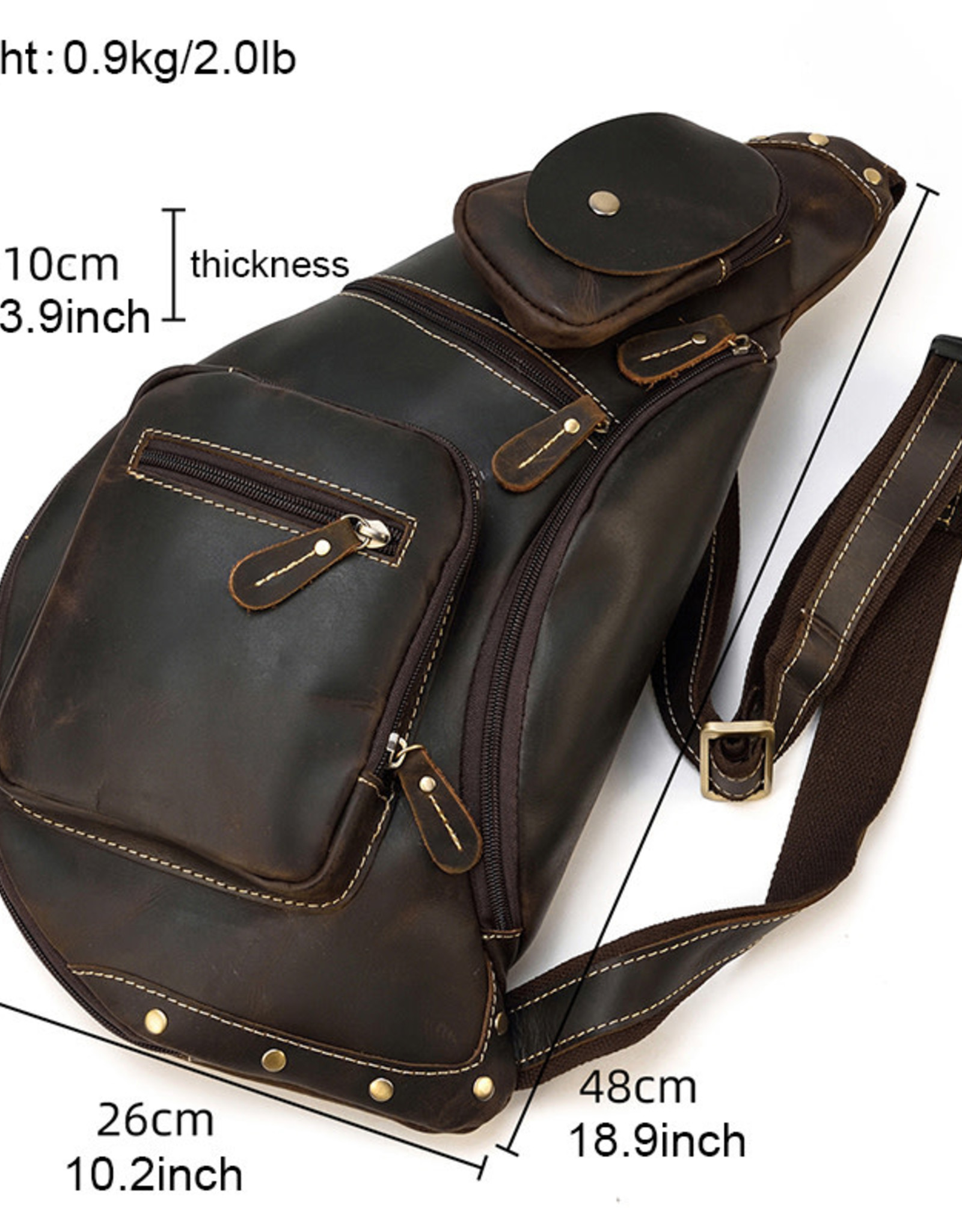 Logan Chest Strap Bag Genuine Leather