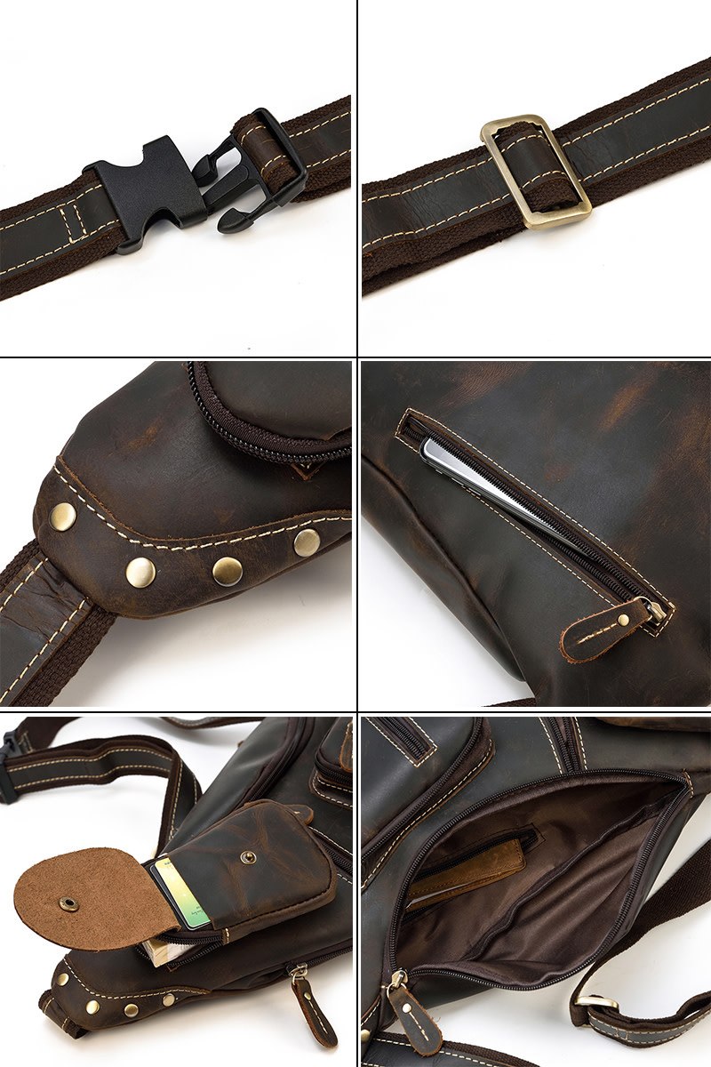 Logan Chest Strap Bag Genuine Leather