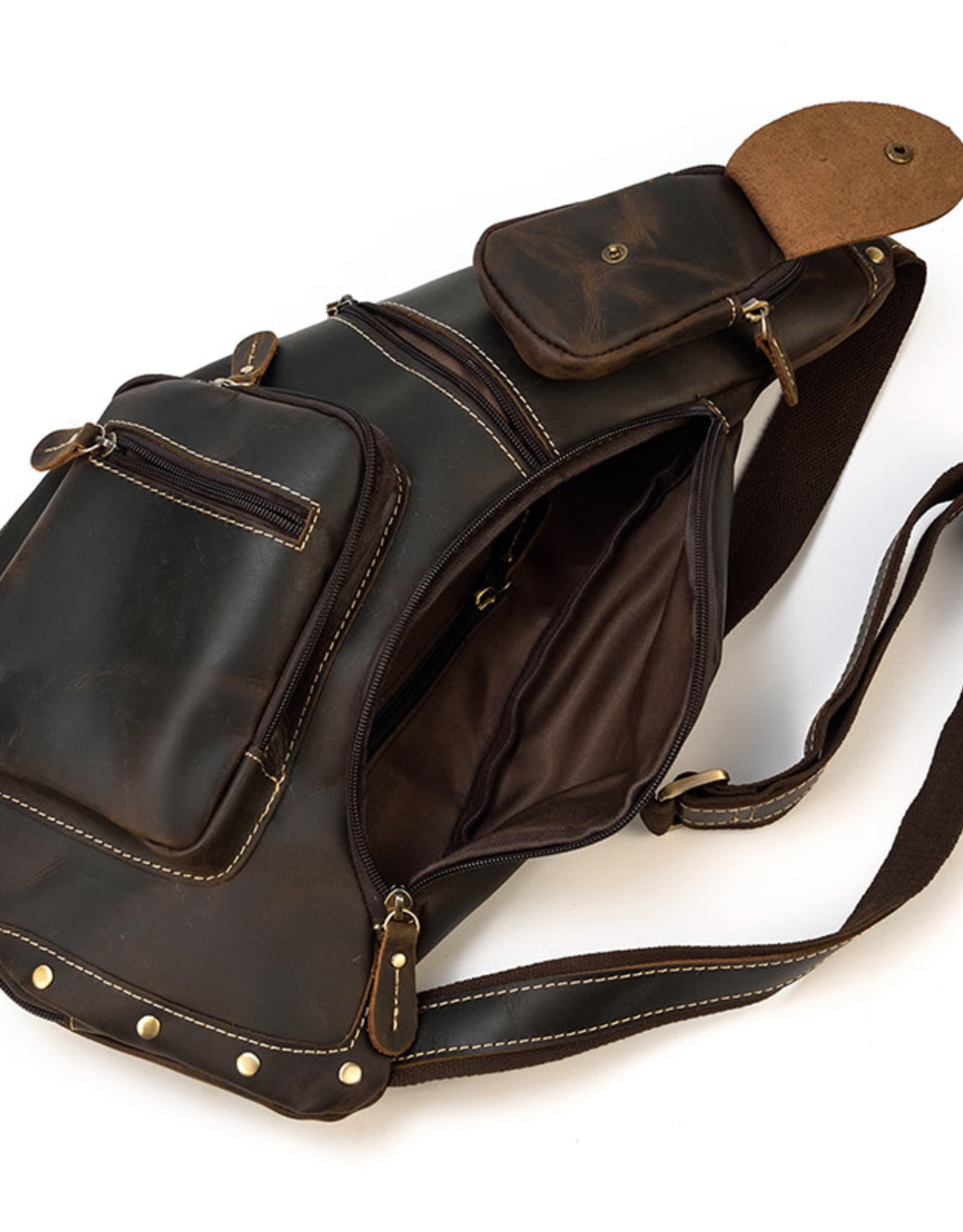 Angel Chest Strap Bag Genuine Leather - Zuha Trend