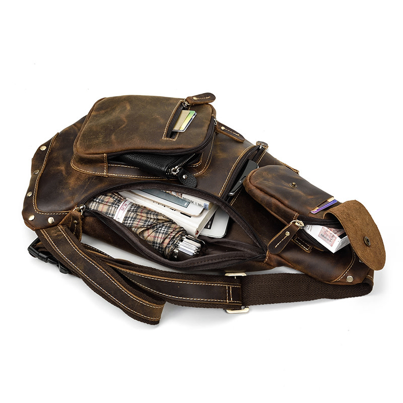 Wesley Chest Strap Bag Genuine Leather