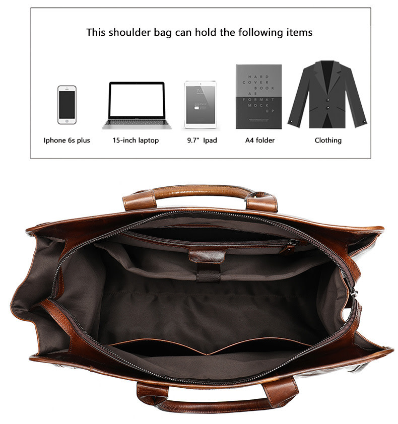 Silas Travel Luggage Bag Genuine Leather