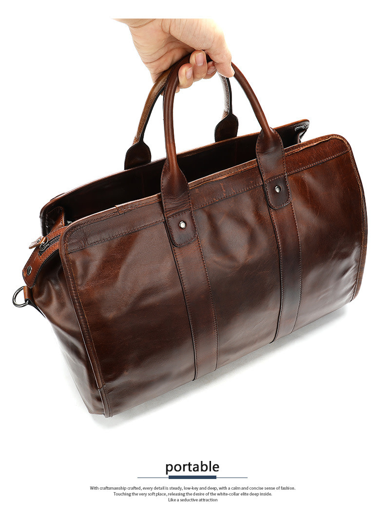 Silas Travel Luggage Bag Genuine Leather