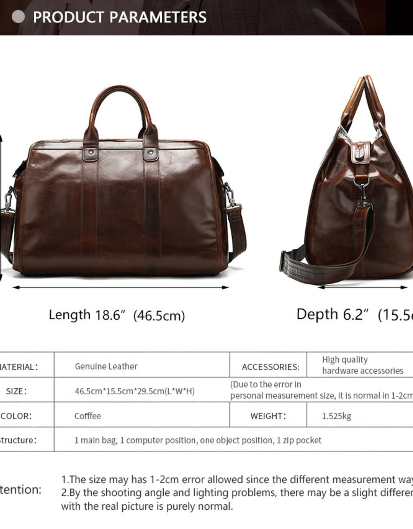 Pure Genuine Leather Duffle Bags