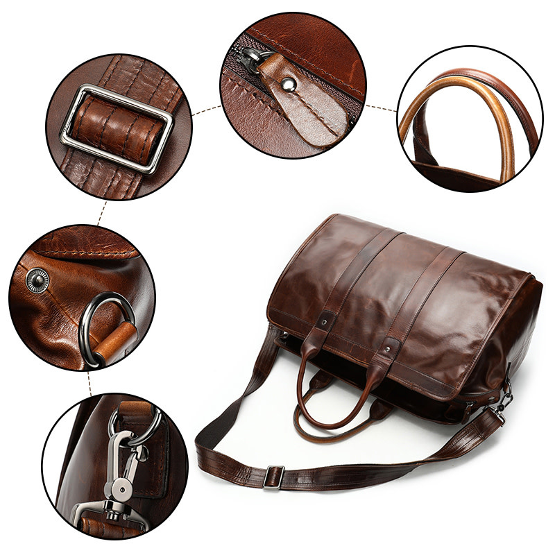 Silas Travel Luggage Bag Genuine Leather