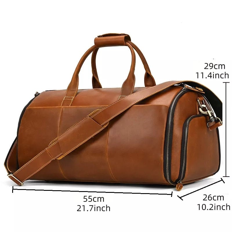 Bennett Travel Suit and Luggage Bag Genuine Leather