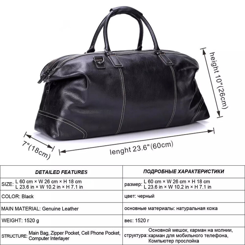 Waylon Travel Luggage Bag Genuine Leather