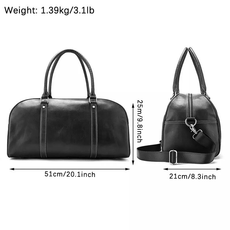 Weston Travel Luggage Bag Genuine Leather