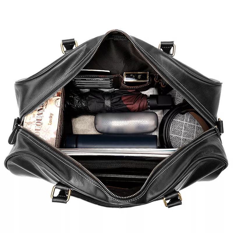 Weston Travel Luggage Bag Genuine Leather