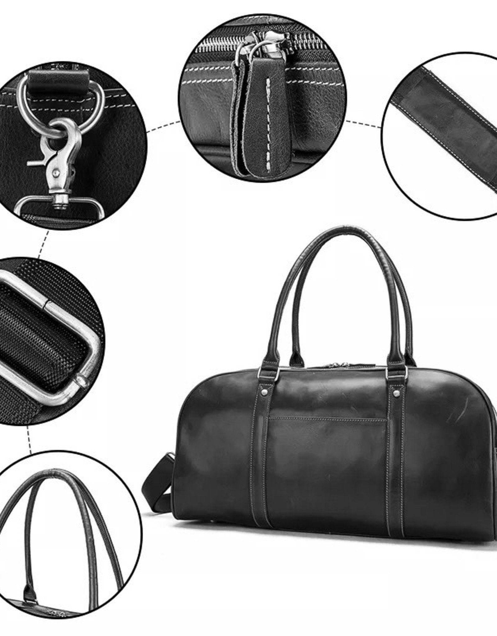 Weston Travel Luggage Bag Genuine Leather