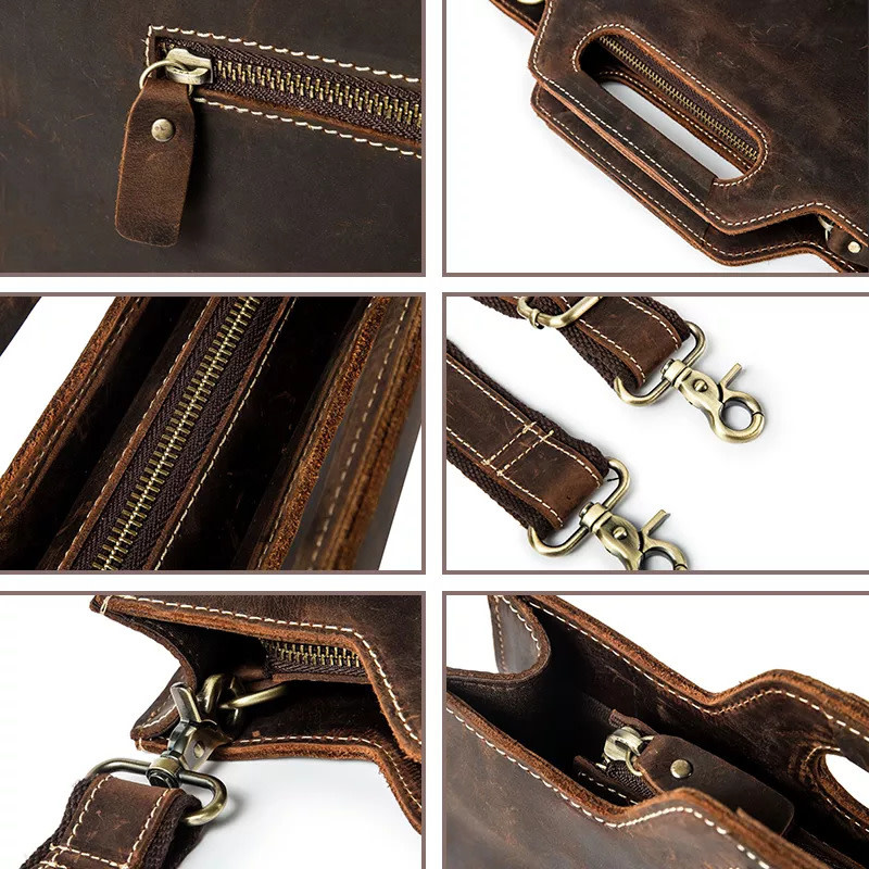 Micah Shoulder Strap Bag Genuine Leather