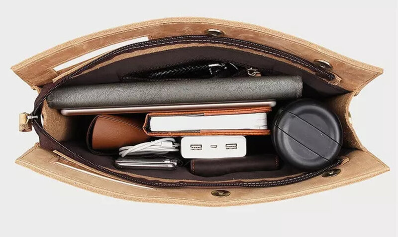 Damian Shoulder Strap Bag Genuine Leather