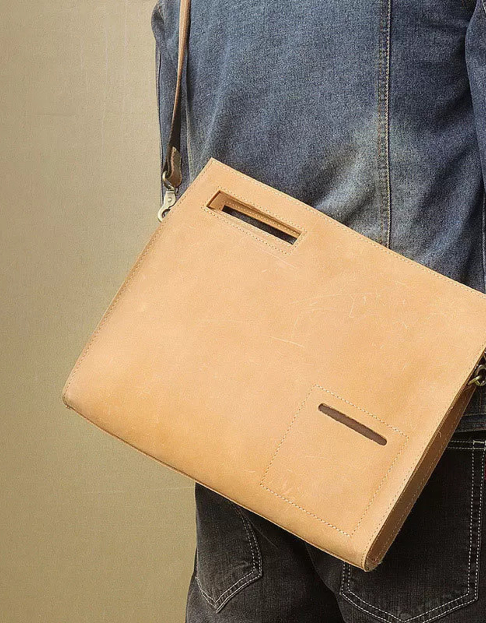 Damian Shoulder Strap Bag Genuine Leather
