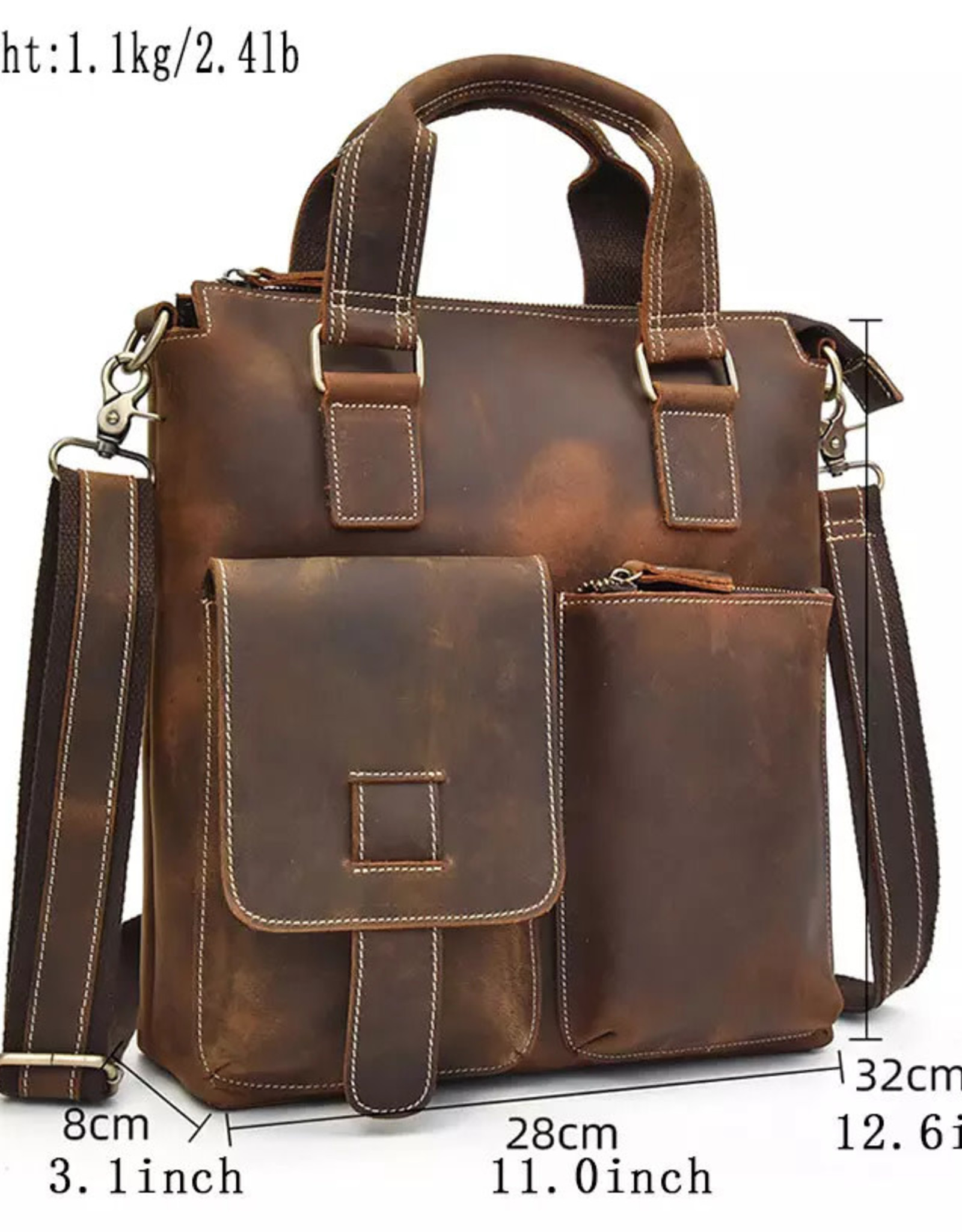 Harrison Shoulder Strap Bag Genuine Leather