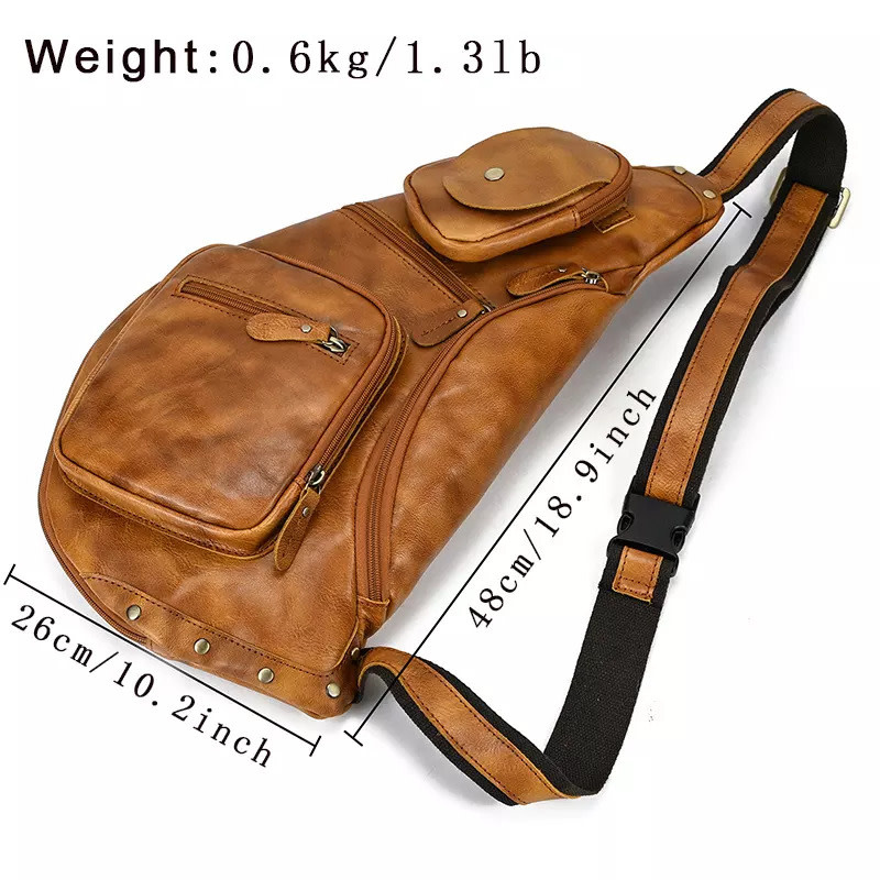 Myles Chest Strap Bag Genuine Leather