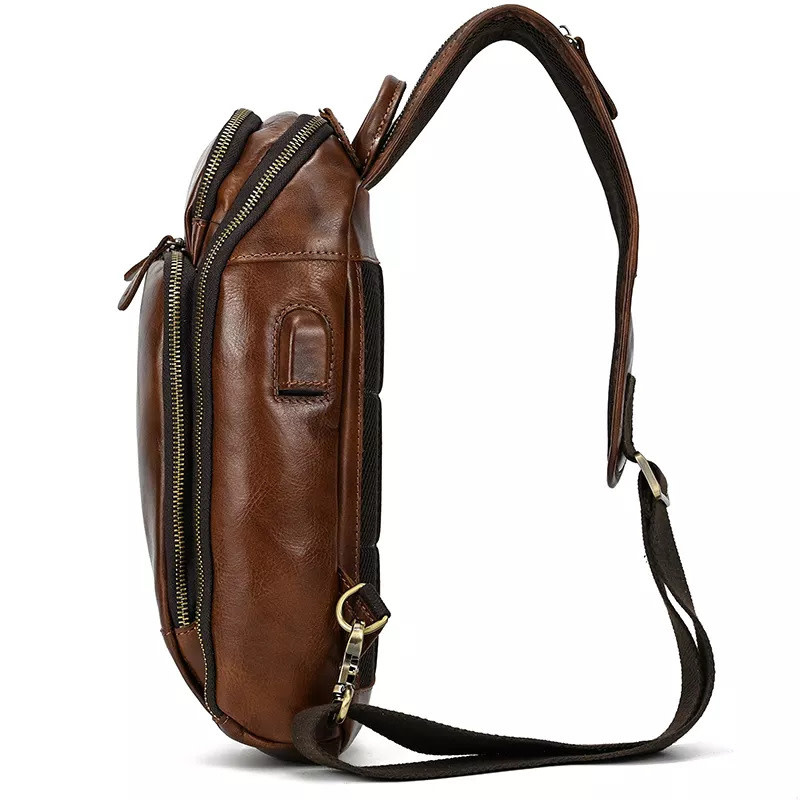 River Chest Bag Genuine Leather