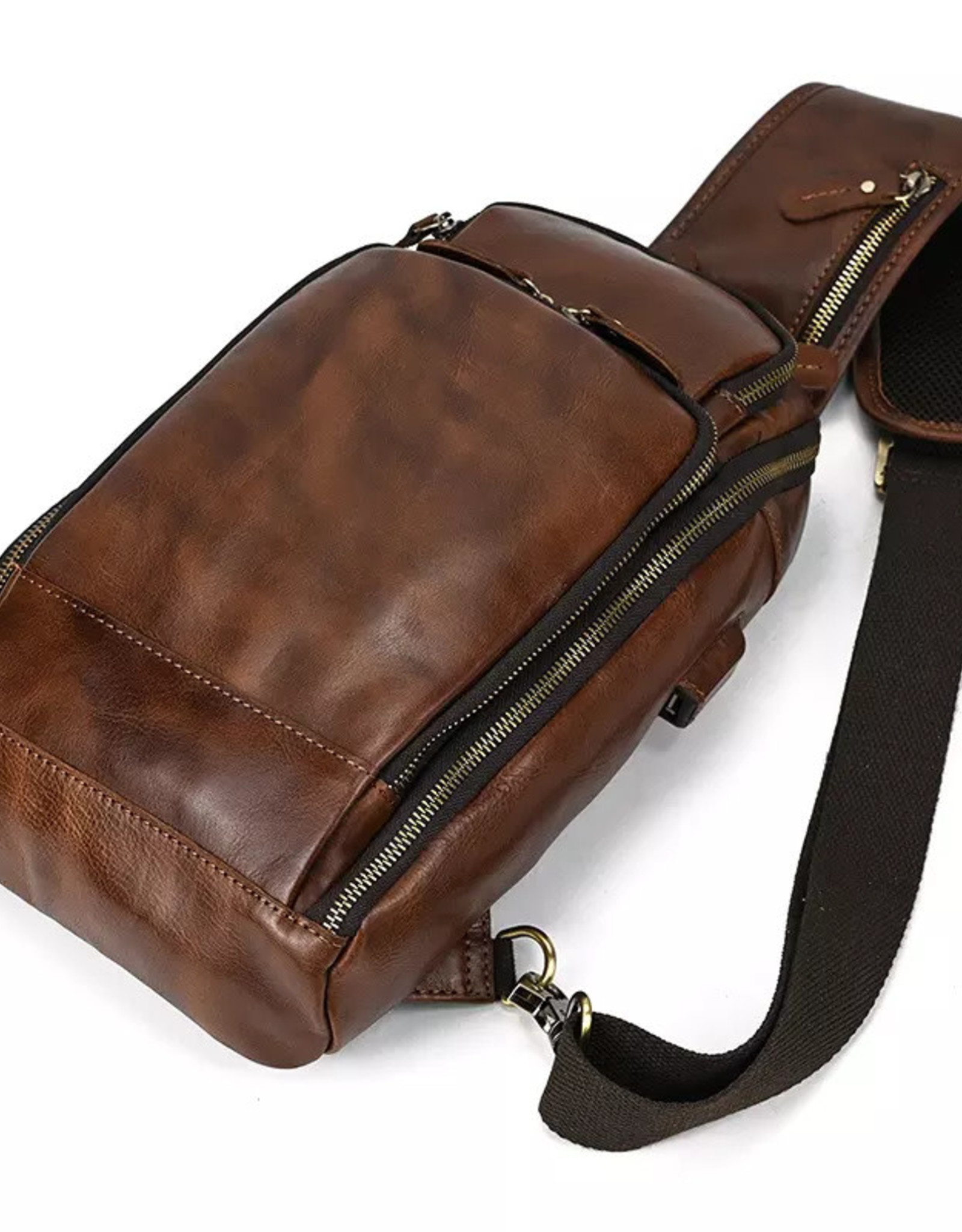 River Chest Bag Genuine Leather