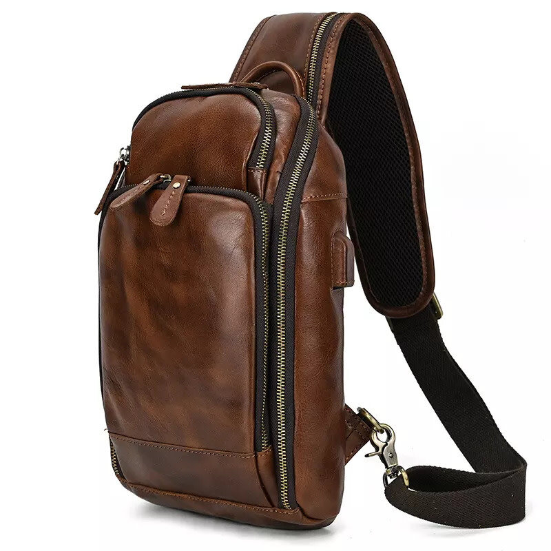 River Chest Bag Genuine Leather