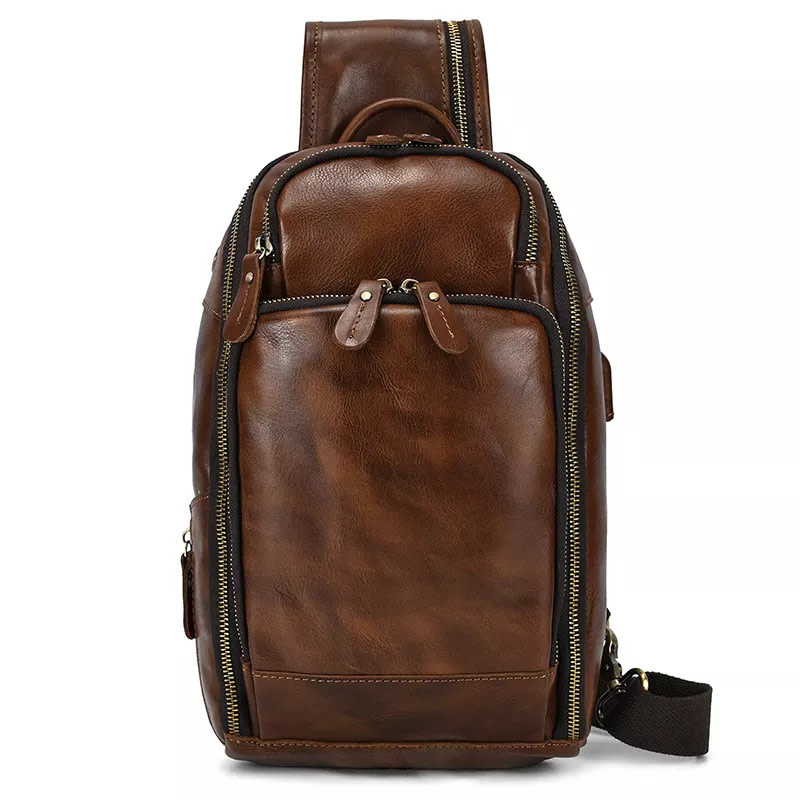 River Chest Bag Genuine Leather