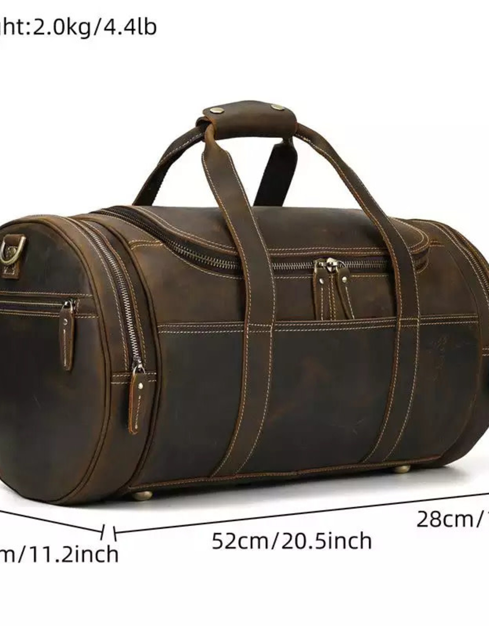 Kaiden Travel Luggage Bag Genuine Leather