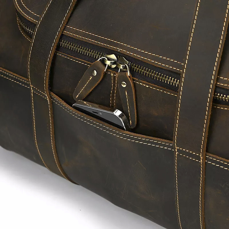 Kaiden Travel Luggage Bag Genuine Leather