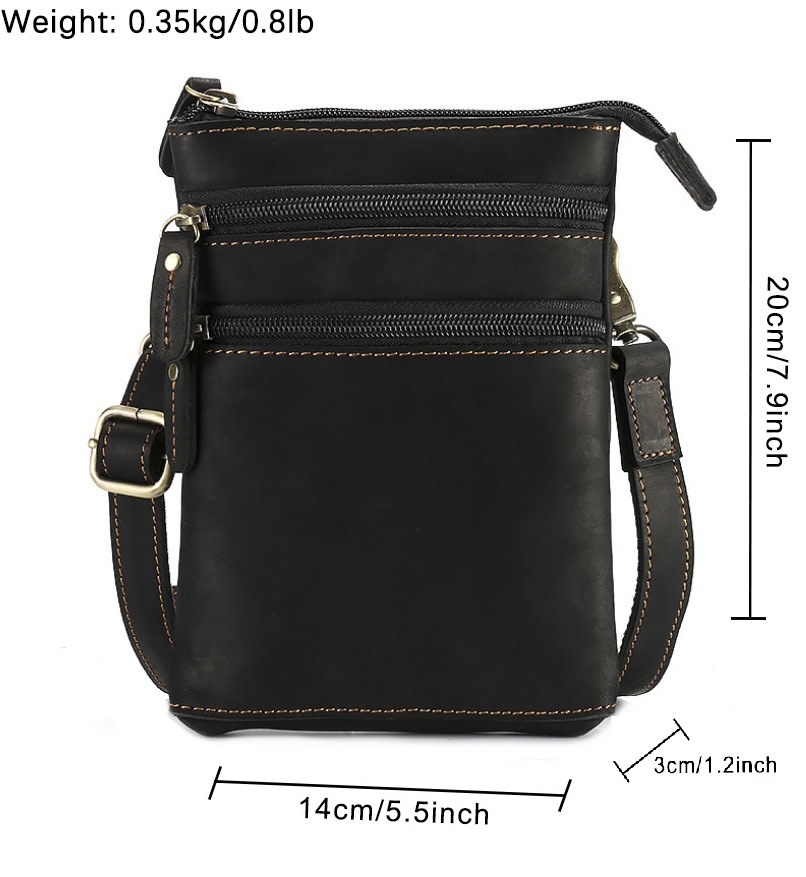 Kevin Shoulder Strap waist Bag Genuine Leather