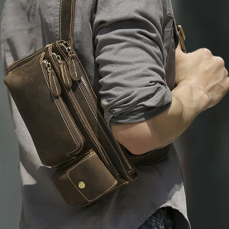 Brandon Chest Strap Bag Genuine Leather