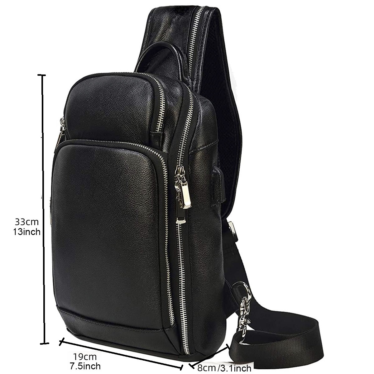 Maddox Chest Bag Genuine Leather