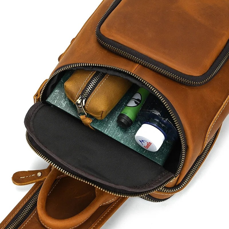Justin Chest Bag Genuine Leather