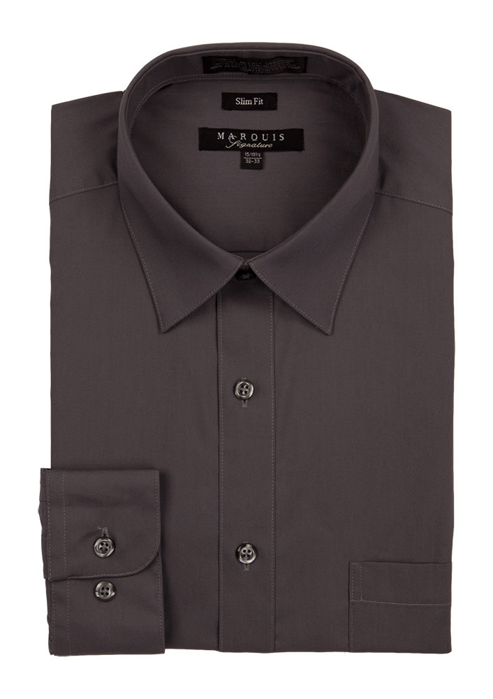 Marquis Dress Shirt MarQuis 009sl Slim Fit  Charcoal