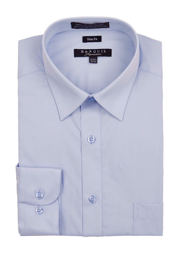 Marquis Dress Shirt MarQuis 009sl Slim Fit  Light Blue