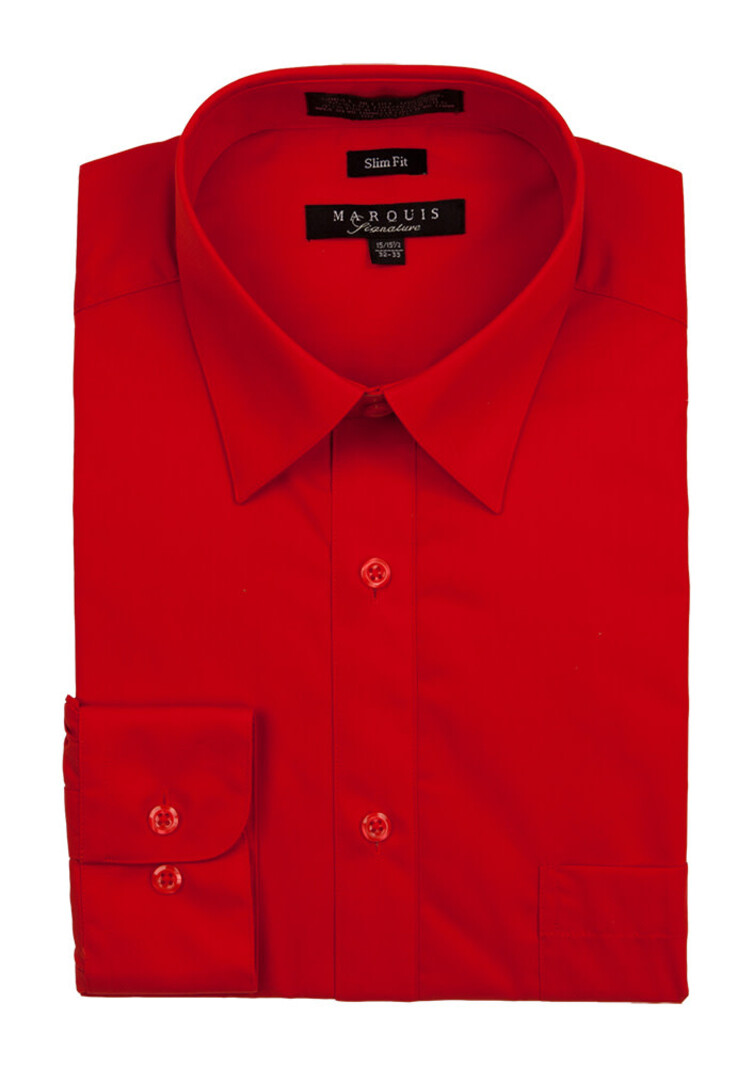 Marquis Dress Shirt MarQuis 009sl Slim Fit  Red