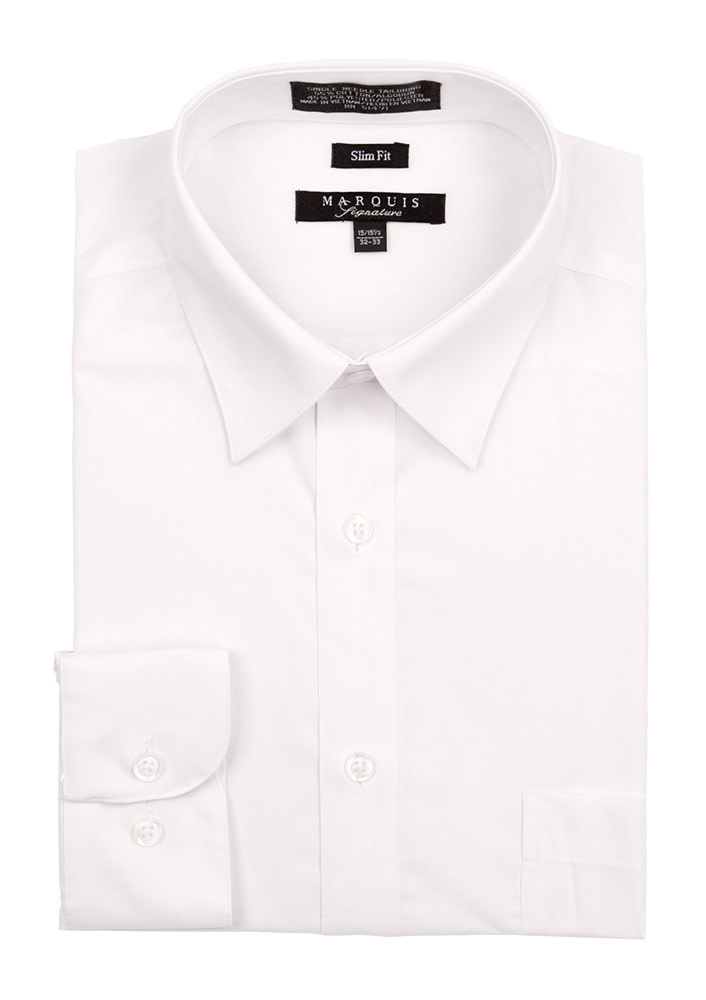 Marquis Dress Shirt MarQuis 009sl Slim Fit White