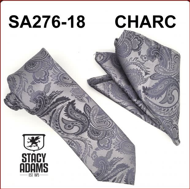 Stacy Adams Tie Stacy Adams Reg Paz sa276-18 Charcol