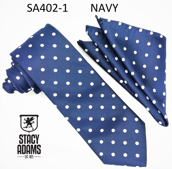 Stacy Adams Tie Stacy Adams Reg PolkaDot sa402-1 Navy