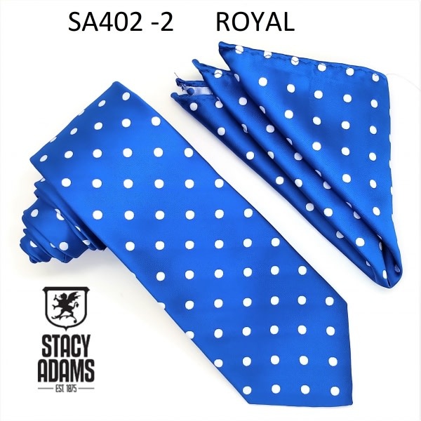 Stacy Adams Tie Stacy Adams Reg PolkaDot sa402-2 Royal