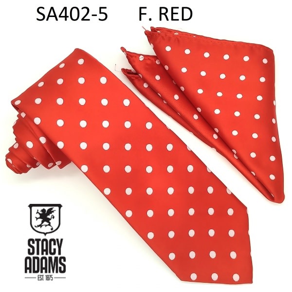 Stacy Adams Tie Stacy Adams Reg PolkaDot sa402-5 F. Red
