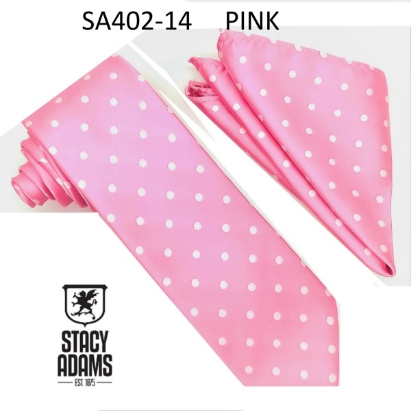 Stacy Adams Tie Stacy Adams Reg PolkaDot sa402-14 Pink