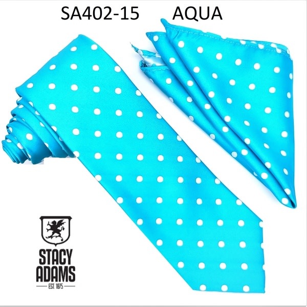 Stacy Adams Tie Stacy Adams Reg PolkaDot sa402-15 Aqua